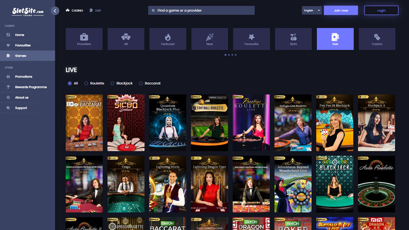 slotsite-com-casino live screenshot