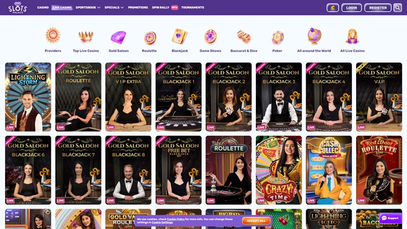 slotspalace live screenshot
