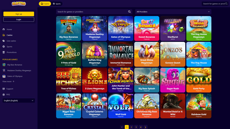 slottio slots screenshot