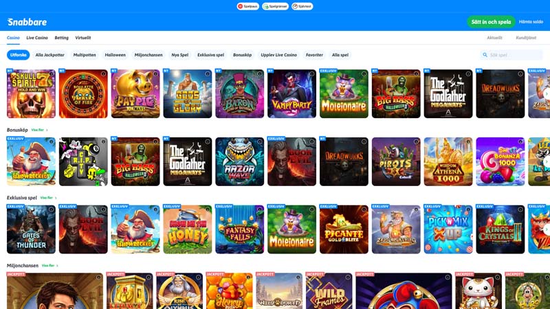 snabbare-casino slots screenshot