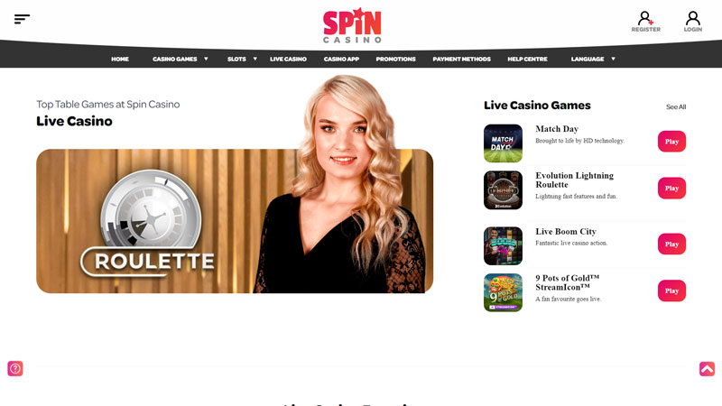 spin-casino live screenshot