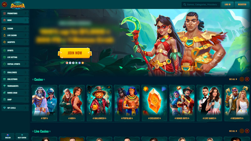 spinanga lobby screenshot