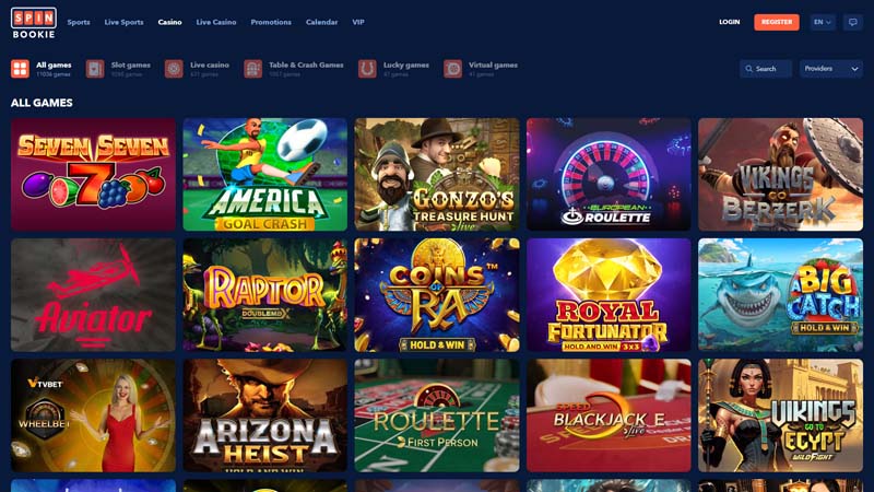 spinbookie slots screenshot
