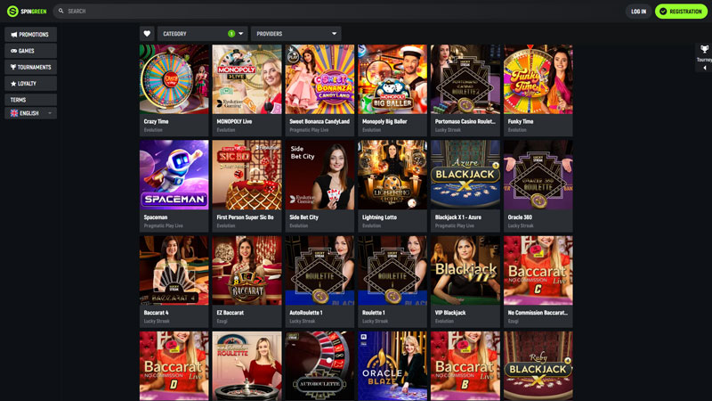 spingreen live screenshot