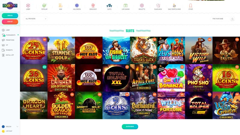 spinia-casino slots screenshot