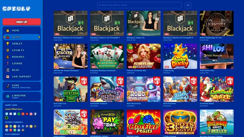 Thumbnail spinly slots