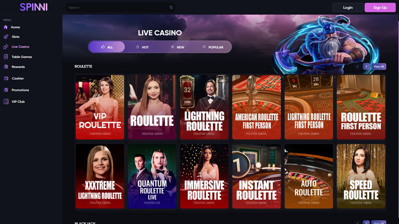 spinni live screenshot