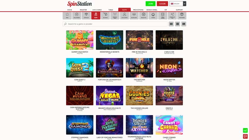 spinstation-casino slots screenshot