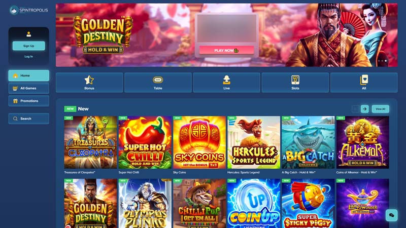 Thumbnail spintropolis-casino lobby