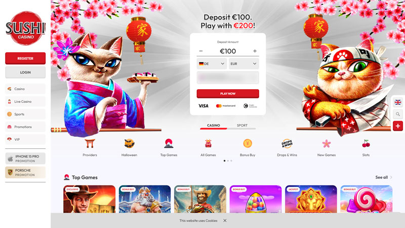 sushi-casino lobby screenshot