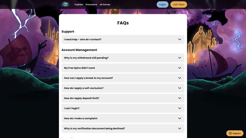 Thumbnail thor-slots-casino support