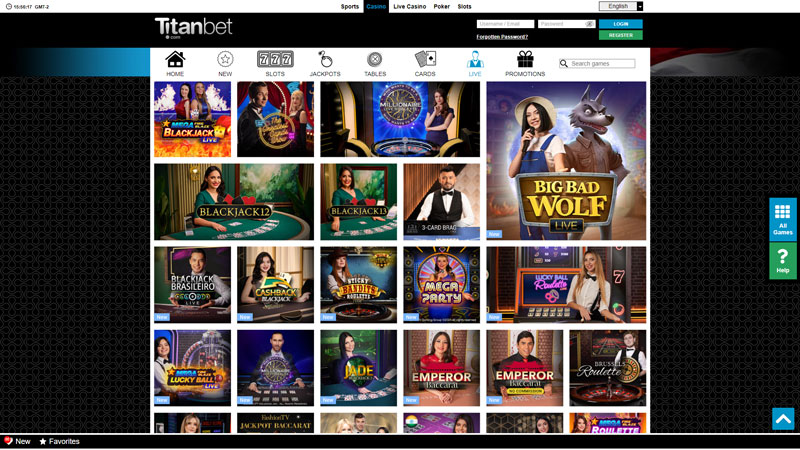 titanbet-casino live screenshot
