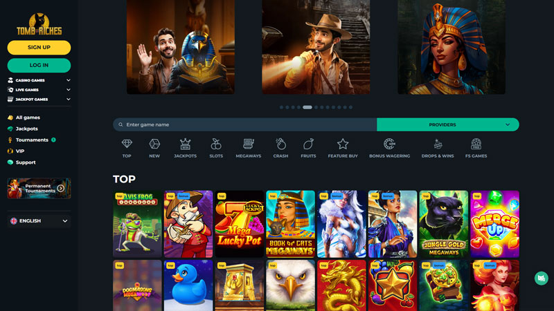 tomb-riches lobby screenshot