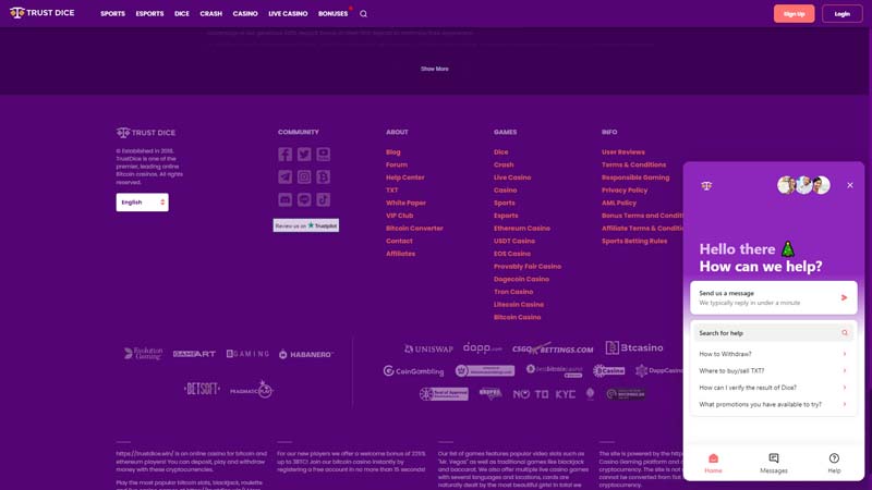 Thumbnail trustdice support