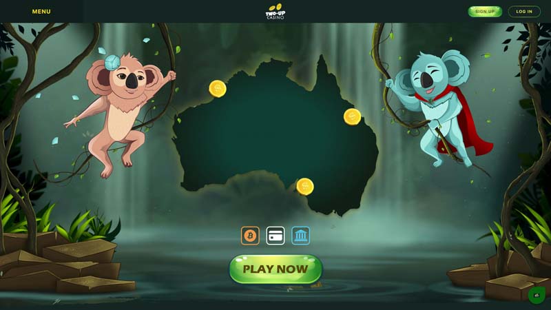 two-up-casino lobby screenshot