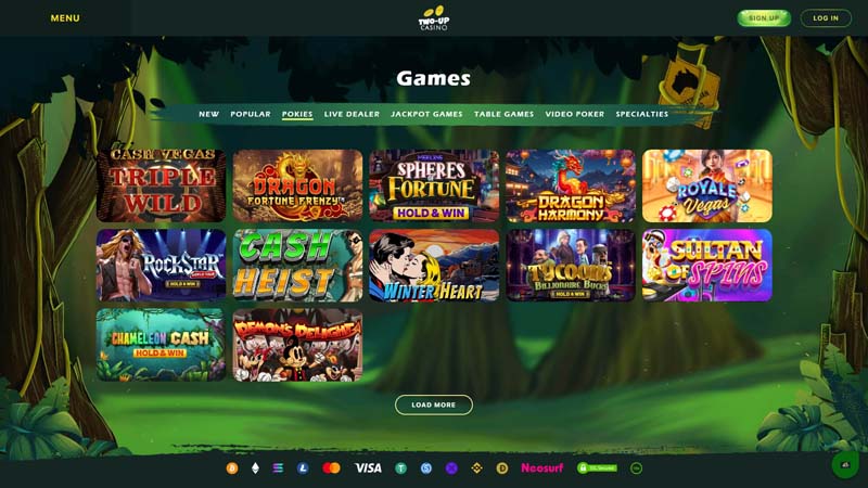 two-up-casino slots screenshot