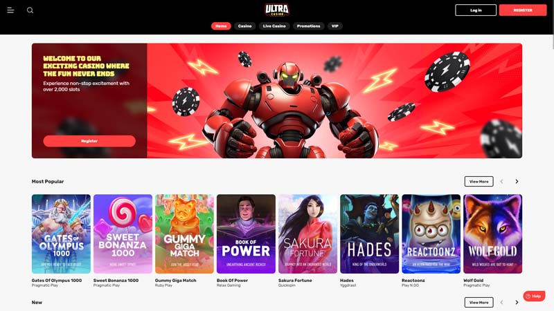 Thumbnail ultracasino lobby