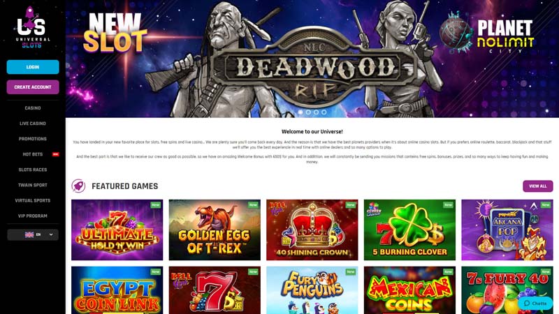 universal-slots-casino lobby screenshot