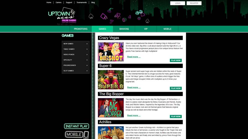 uptown-aces-casino slots screenshot