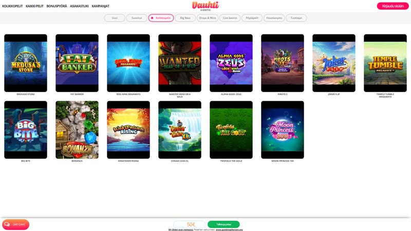 vauhti slots screenshot