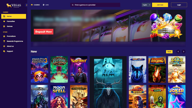 vegas-paradise-casino lobby screenshot