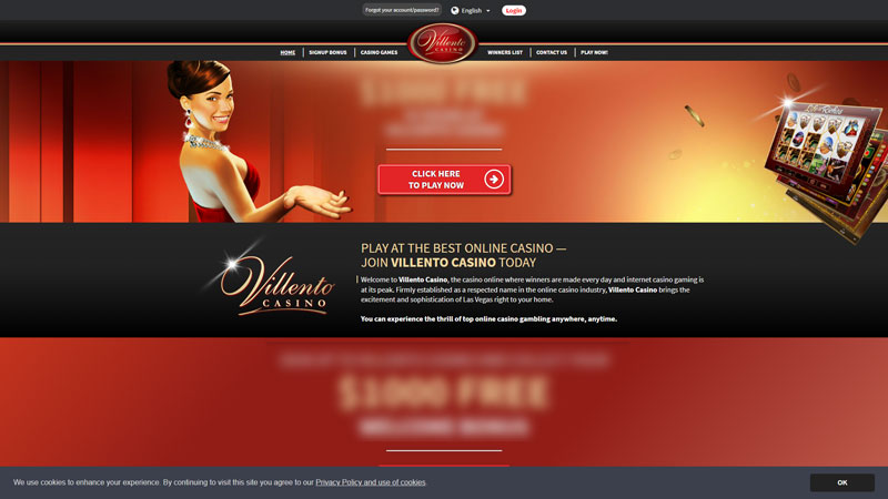 villento-casino lobby screenshot