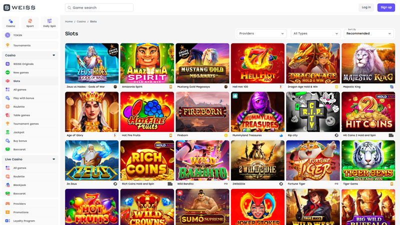 weiss slots screenshot