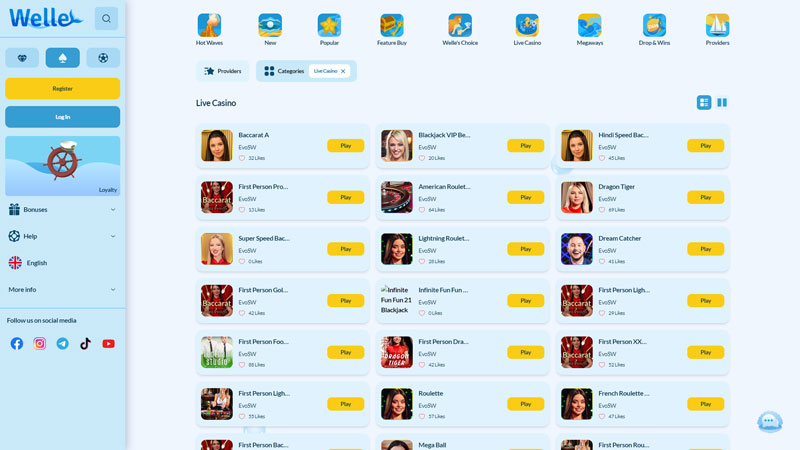 welle-casino live screenshot