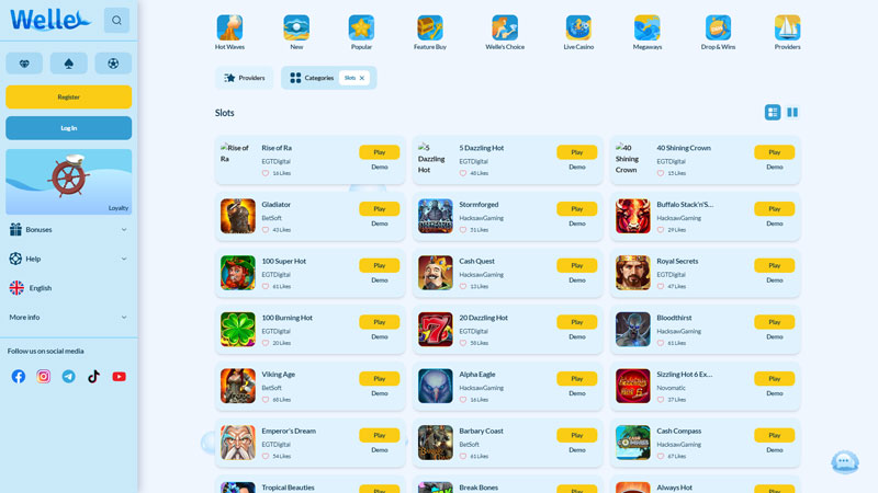 welle-casino slots screenshot