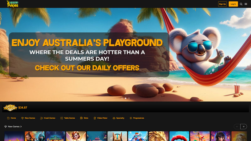 wicked-pokies lobby screenshot