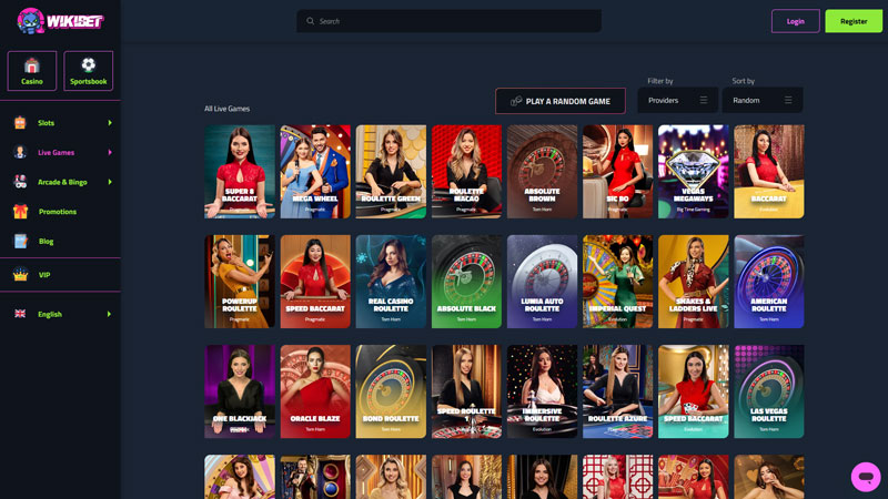 wikibet live screenshot