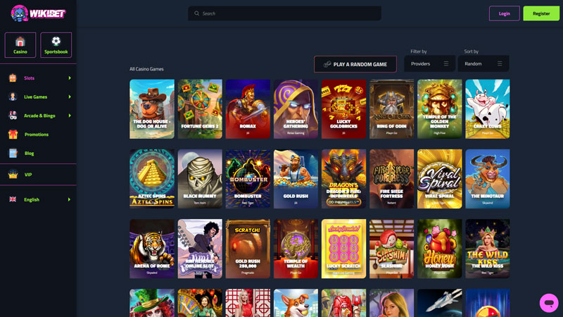 wikibet slots screenshot