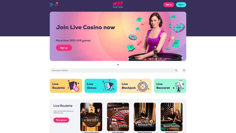 wild-fortune-io live screenshot