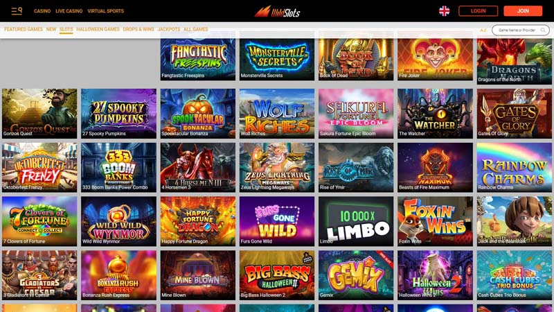 wildslots-casino slots screenshot