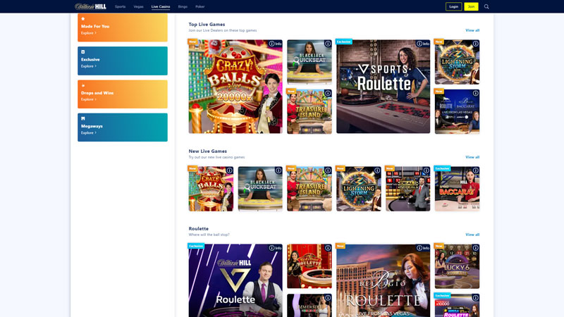william-hill-casino live screenshot