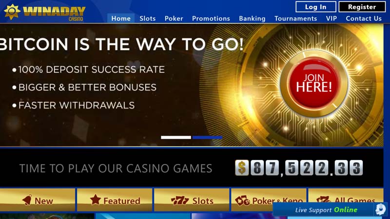 winaday-casino lobby screenshot