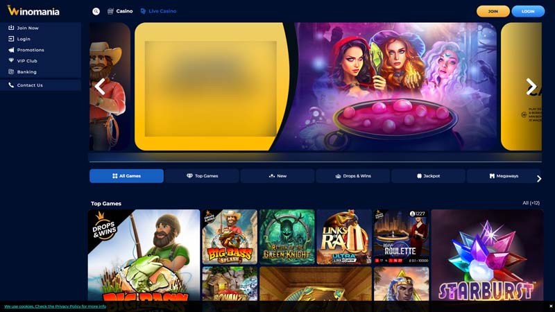 Thumbnail winomania-casino lobby