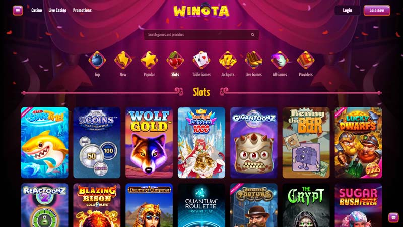 winota slots screenshot