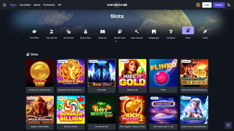 winsane slots screenshot