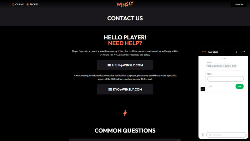 Thumbnail winsly support