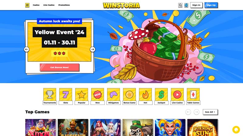 winstoria lobby screenshot