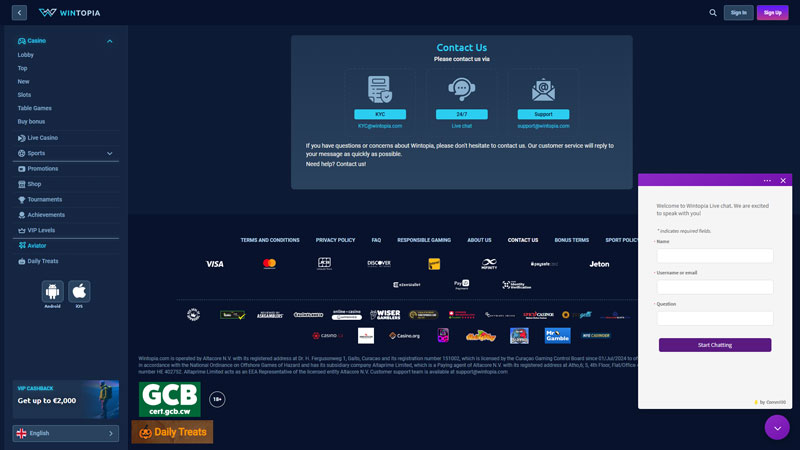 Thumbnail wintopia support