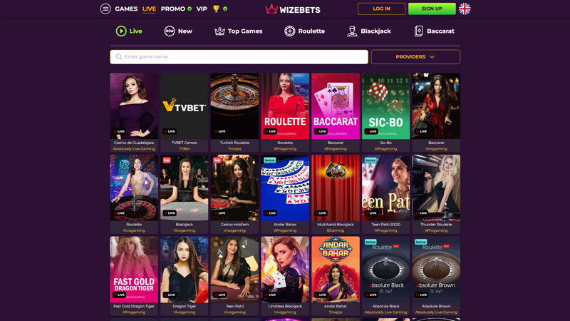 Thumbnail wizebets live