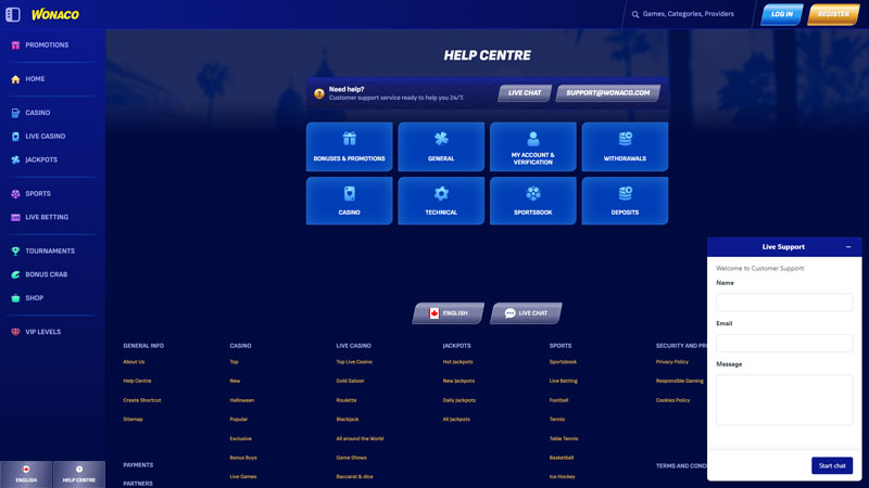 Thumbnail wonaco support