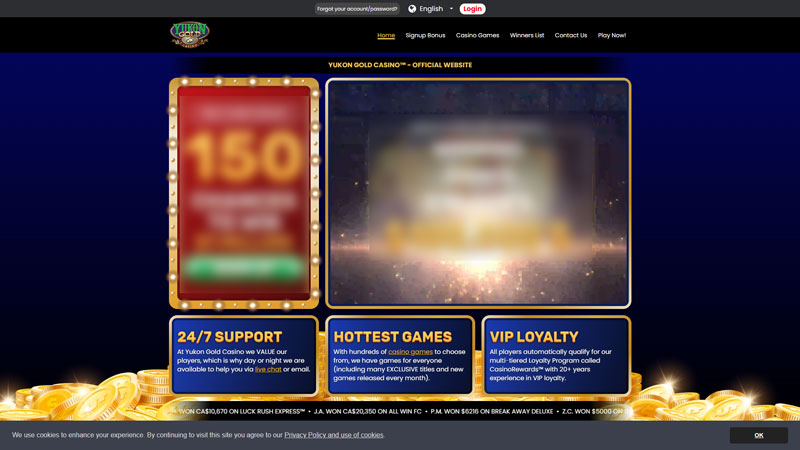 yukon-gold-casino lobby screenshot