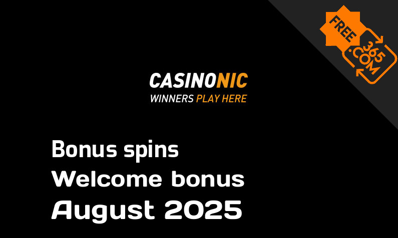 Casinonic extra bonus spins August 2025, 300 extra spins