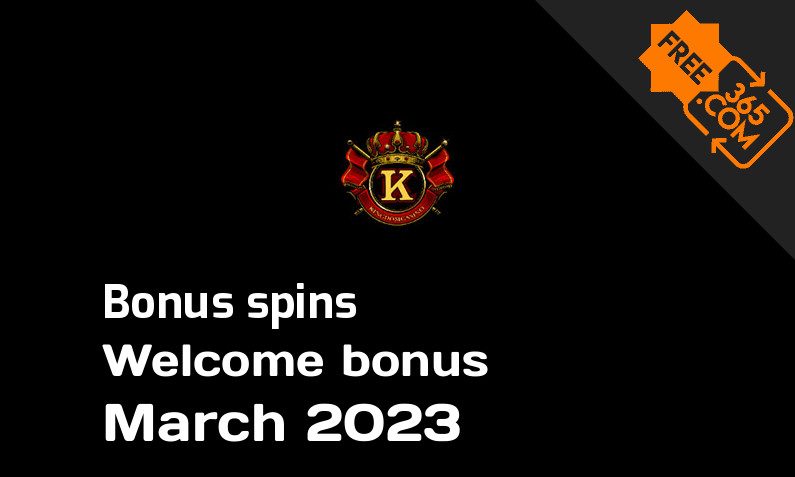 Kingdom Casino bonusspins March 2023, 25 spins