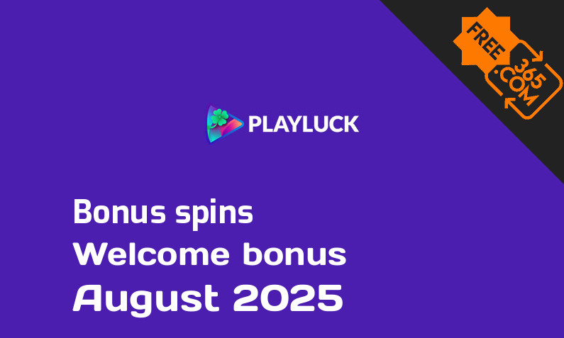 Playluck extra spins August 2025, 100 bonusspins