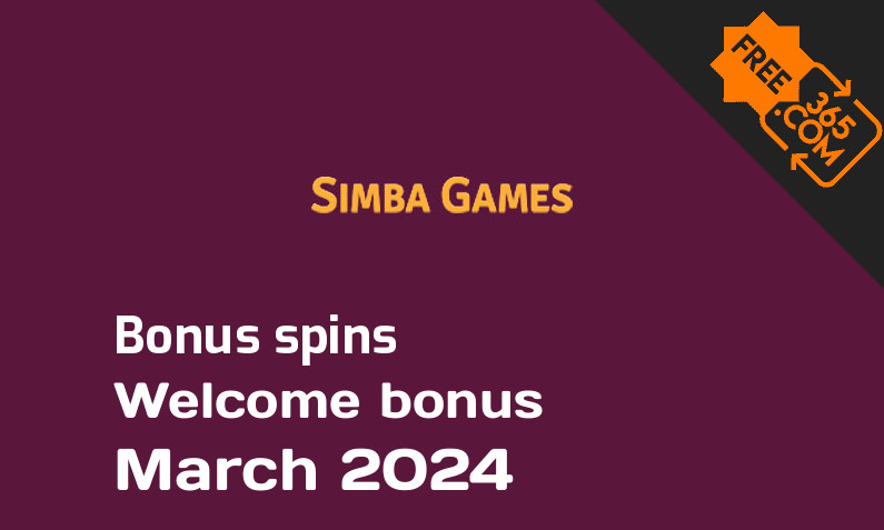 SimbaGames extra bonus spins March 2024, 50 bonusspins