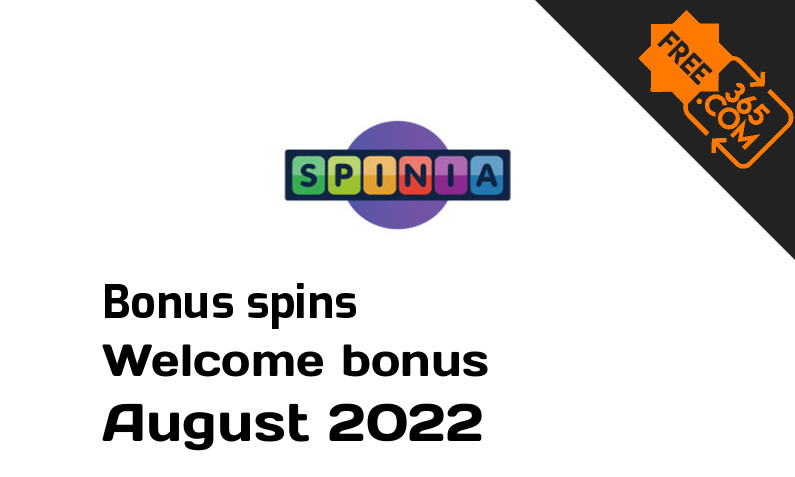 Spinia Casino extra bonus spins August 2022, 25 bonusspins